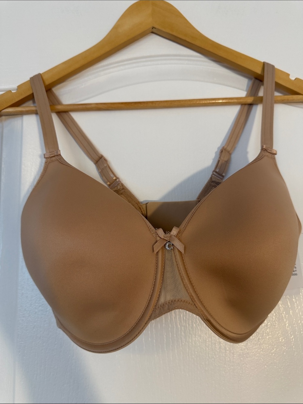 Chantelle Nude Seamless T-Shirt Bra Breathable Lace Wings 32G NWT